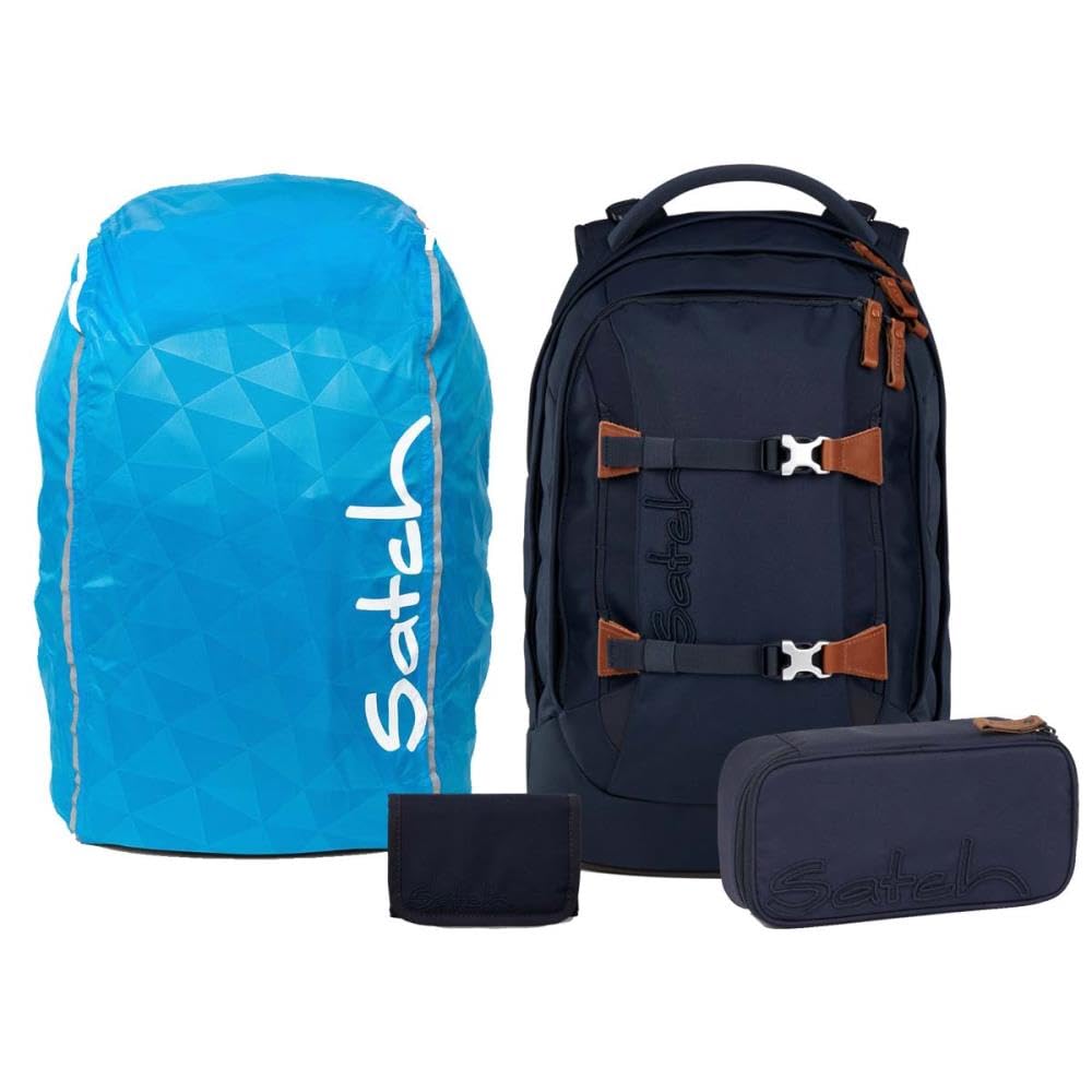 Satch pack Nordic Skandi Streetwalk Edition Schulrucksack Set 4tlg. inkl. Schlamperbox, Geldbörse un