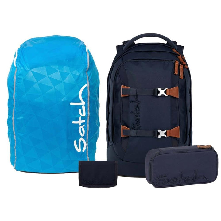 Satch pack Nordic Skandi Streetwalk Edition Schulrucksack Set 4tlg. inkl. Schlamperbox, Geldbörse un