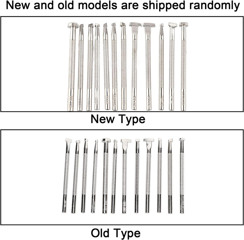 Tyenaza 12 STÜCKE Lederhandwerkswerkzeuge, Ledergravur- und Prägewerkzeuge Lederbearbeitungs-Stanzmu