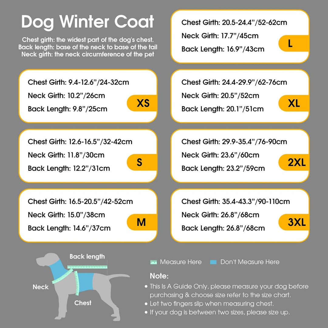 ASENKU Hundemantel Winter L für Grosse Hunde, Wasserdicht & Winddicht, Fleece Reflektierende Warme H