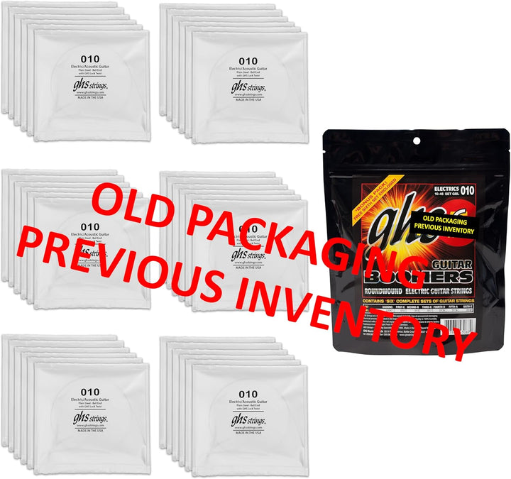 GHS Guitar Boomers - GBL - Electric Guitar String Set, Light, .010-.046, 6-Pack