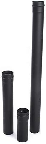 rg-vertrieb Pelletrohr DN 80mm Pellet Ofenrohr Rauchrohr Pellet Bogen 90°Wandfutter T-Stück Rosette