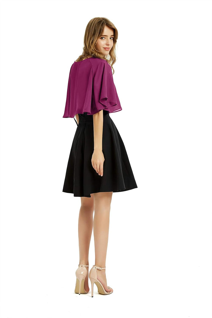 BUCUXE Weicher Chiffon-Schal für Damen, für Abendkleid, Hochzeit, Umhang, Bolero, Überwurf Einheitsg
