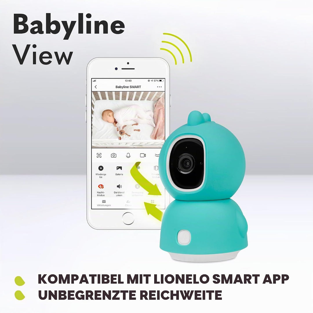 Lionelo Babyline View Schwenkbare Überwachungskamera 330° App-gesteuertes elektronisches Babyphone Z