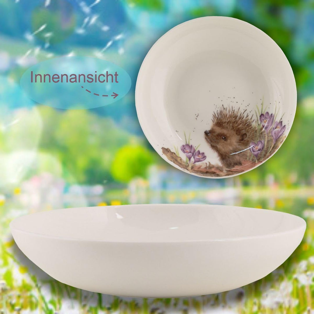 Wrendale Designs Porzellan Pasta- & Suppenteller Igel ca 22cmD Royal Worcester tiefer Suppen-Teller