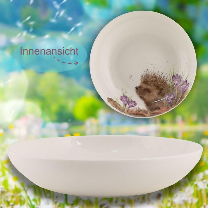 Wrendale Designs Porzellan Pasta- & Suppenteller Igel ca 22cmD Royal Worcester tiefer Suppen-Teller