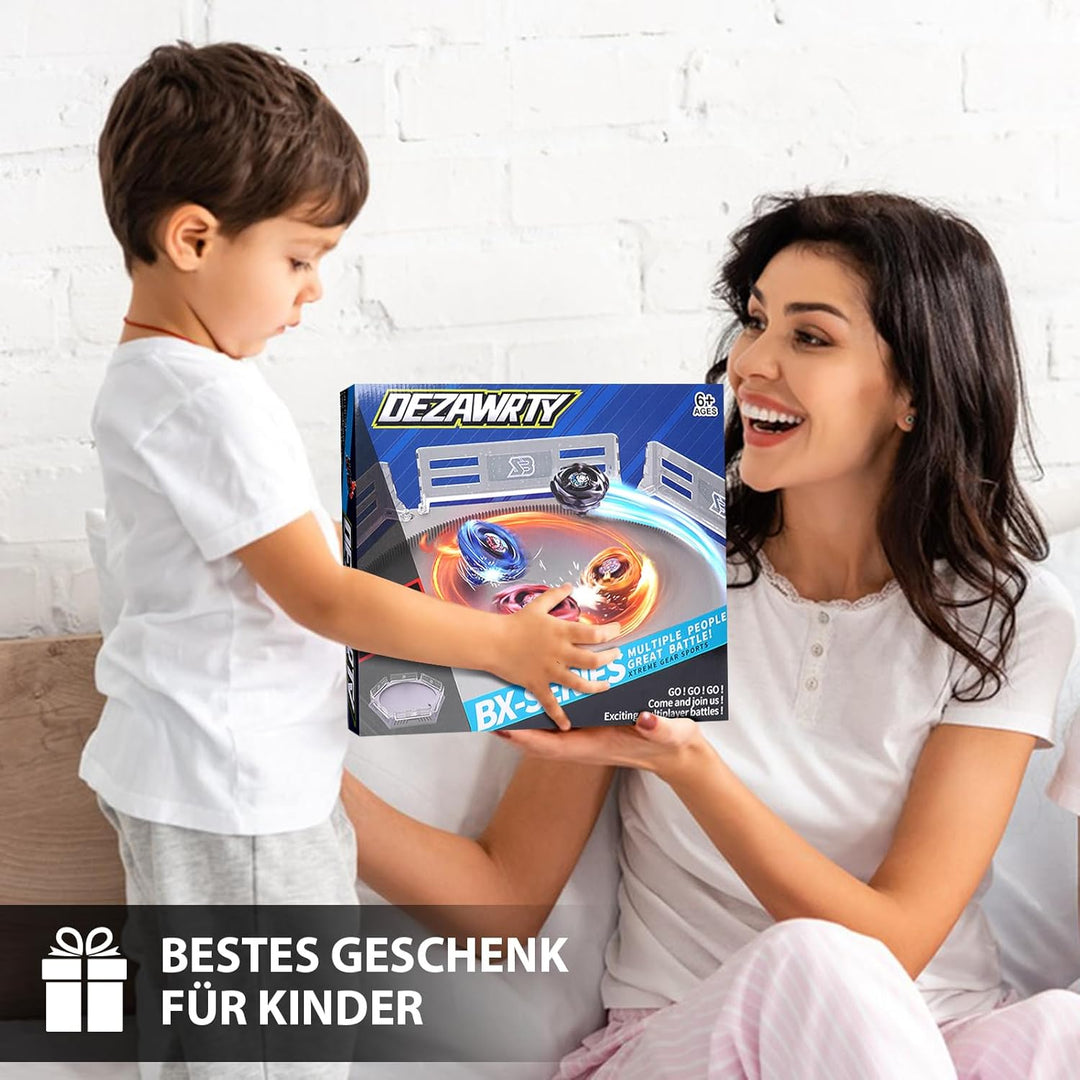 Gryo X Arena Battle Set Ausgestattet mit X Acceleration Rail - 4 Kampfkreisel, 2 Launchers und Stadi