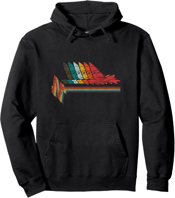 Vintage Wind Surfer Windn Windboarding Retro Windsurf Pullover Hoodie