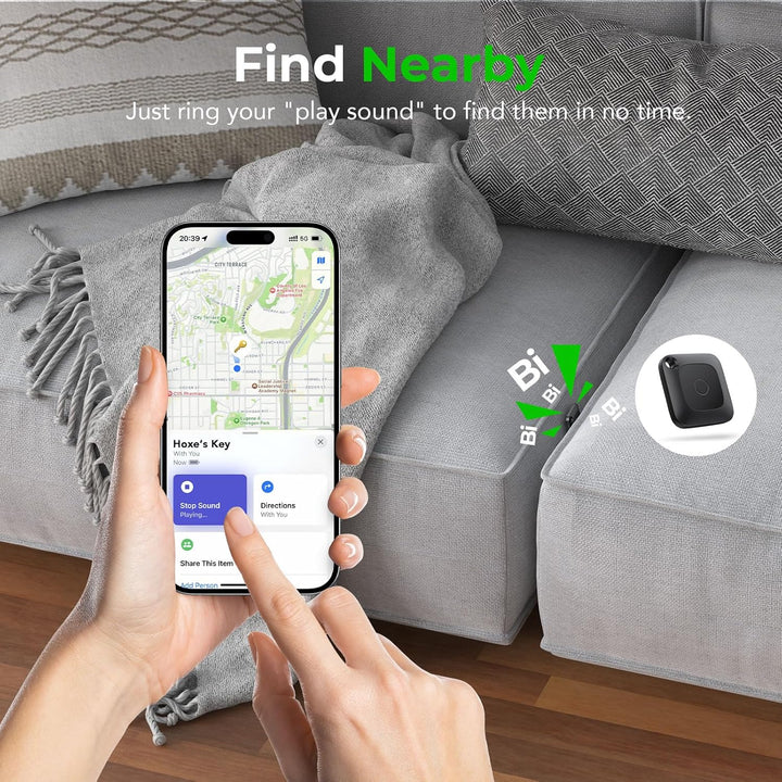 Hoxe Air Tracker Tag, Smart Tag Schlüsselfinder Kompatibel mit Apple Wo ist (Nur iOS), Smart Finder