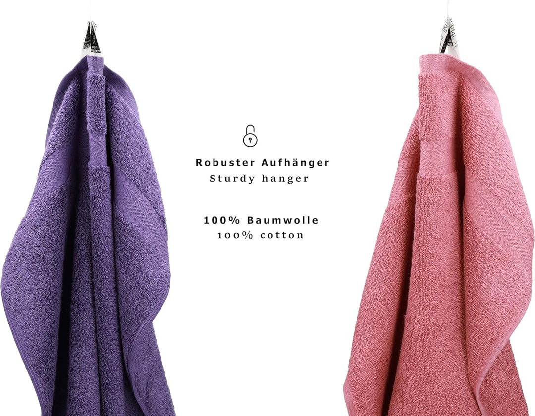 Betz 10-TLG. Handtuch-Set Classic 100% Baumwolle 2 Duschtücher 4 Handtücher 2 Gästetücher 2 Seiftüch