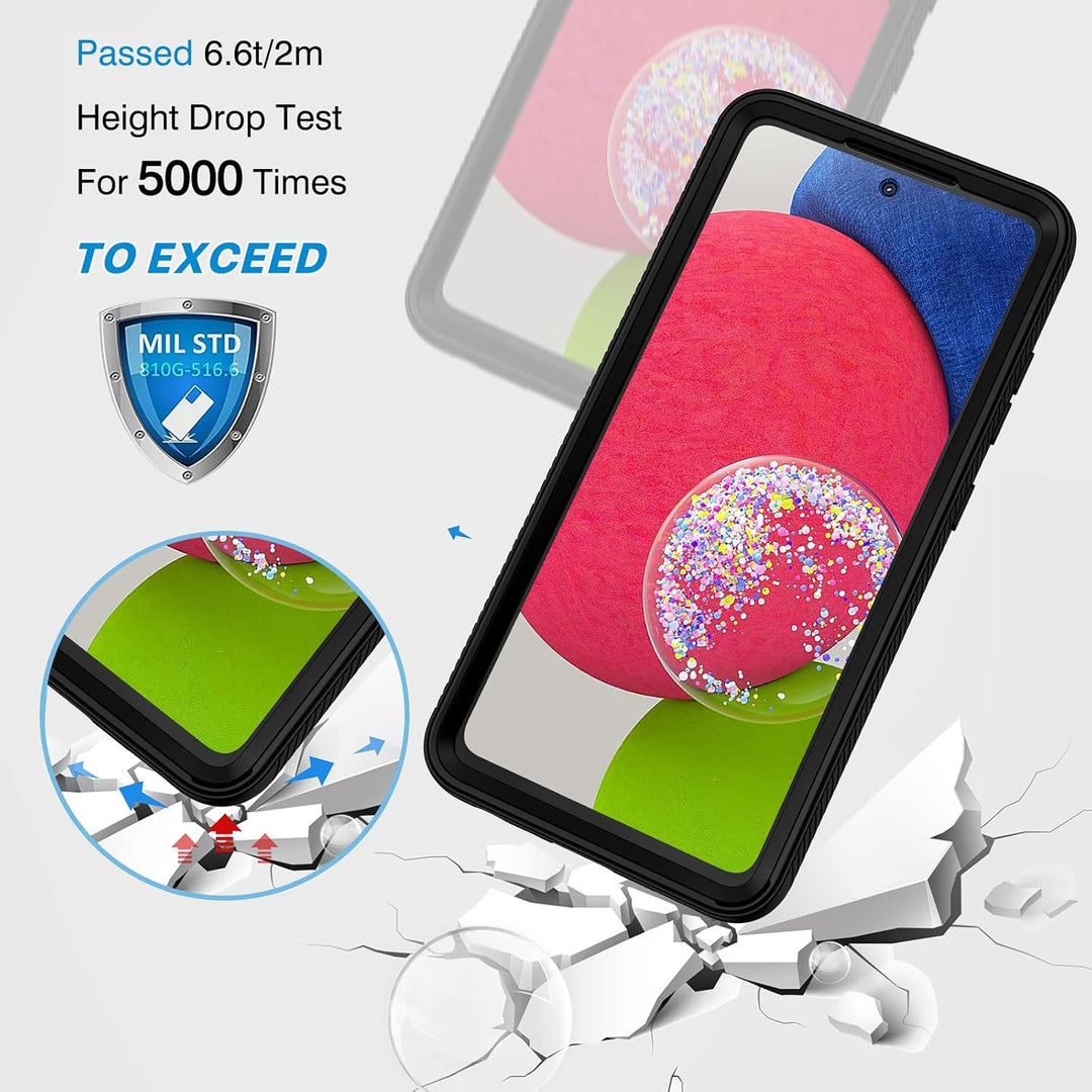 CENHUFO Hülle für Samsung Galaxy A52 5G/4G / A52s 5G, 360 Grad Schutzhülle mit Eingebautem Displaysc
