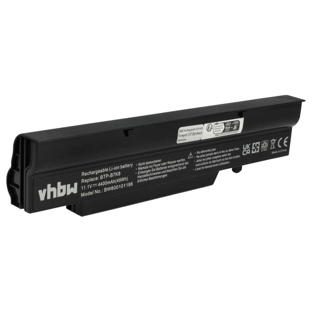 vhbw Akku kompatibel mit Fujitsu Amilo A1655, Li1718, Li1720, Li2727, Li2732, Li2735 Notebook (4400m