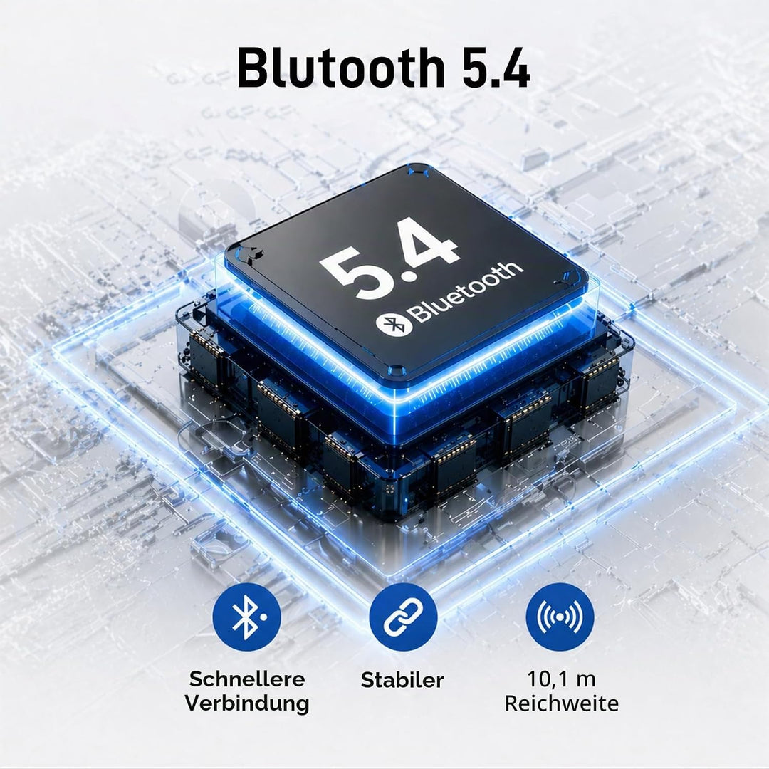 Over Ear Kopfhörer Bluetooth mit High-Resolution Audio, 100 Std. Akkulaufzeit, faltbare Bluetooth 5.