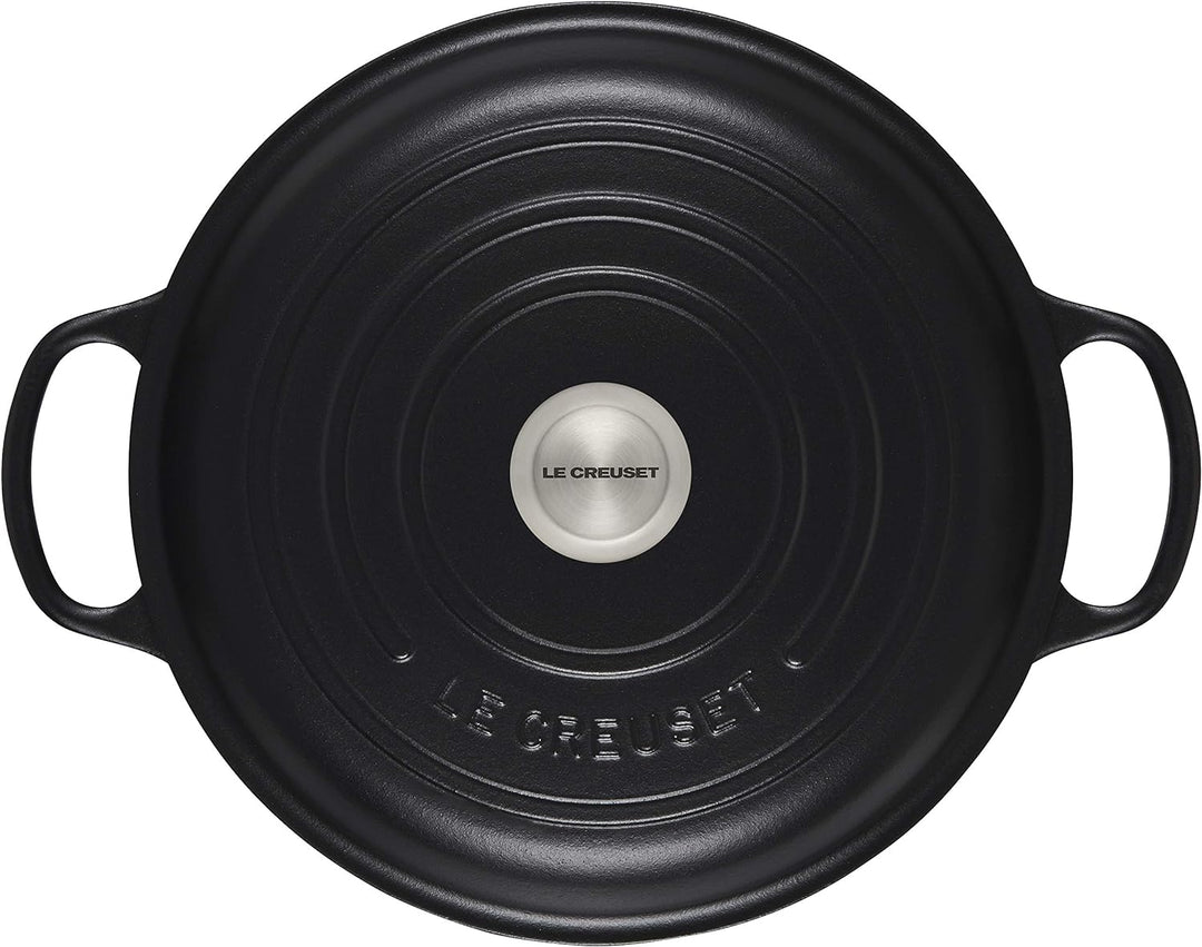 LE CREUSET Kochtopf, Gusseisen, Schwarz Matt, 30 cm, Schwarz Matt