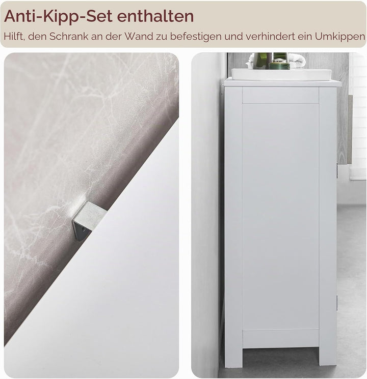 Bath Vida priano 2 Schubladen 2 Türen Badezimmerschrank Schrank Boden Stehend Einheit, weiss Priano