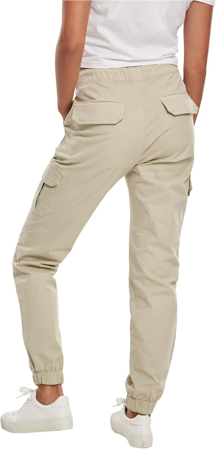 Urban Classics Damen Hose Ladies High Waist Cargo Jogging Pants, Cargo-Hose für Frauen mit hohem Bun