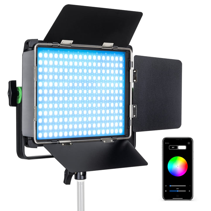 VILTROX RGB LED Videoleuchte Fotografie Beleuchtung mit APP Steuerung 360° Vollfarbe 30W Dimmbar Zwe