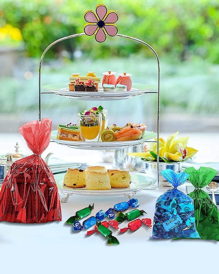 Geschenkfolie Transparent Grün 45cm x 30m, 3 Mil Dicke Durchsichtiges Geschenkpapier, Zellophanfolie