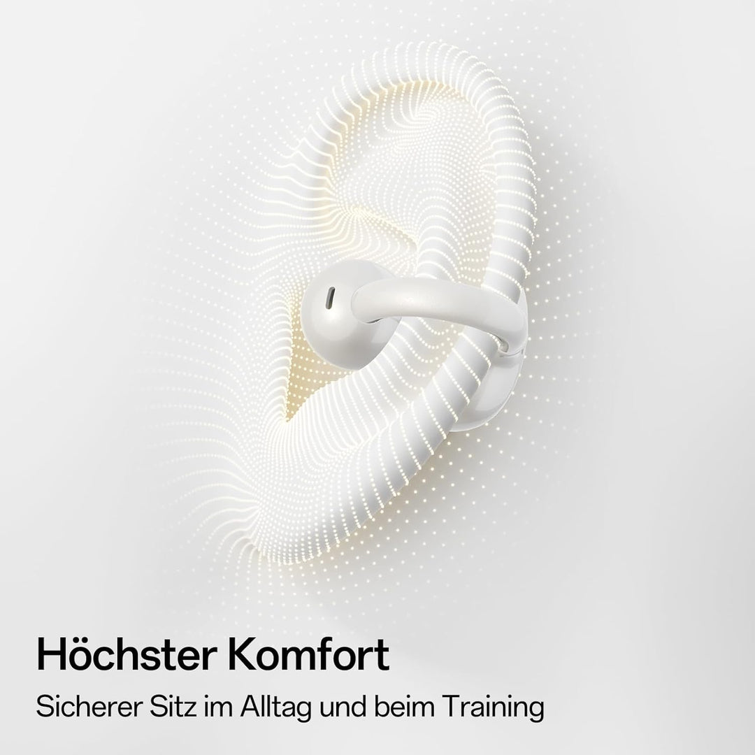 OpenRock E Open-Ear Kopfhörer Kabellos- Clip-On Ohrhörer - 4G Leichtgewicht - Bluetooth 6.0 - Starke