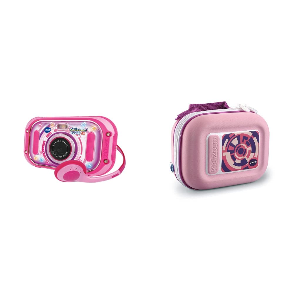 VTech KidiZoom Touch 5.0 pink – Kinderkamera mit Touchscreen, Selfie- und Videofunktion, Effekten, S