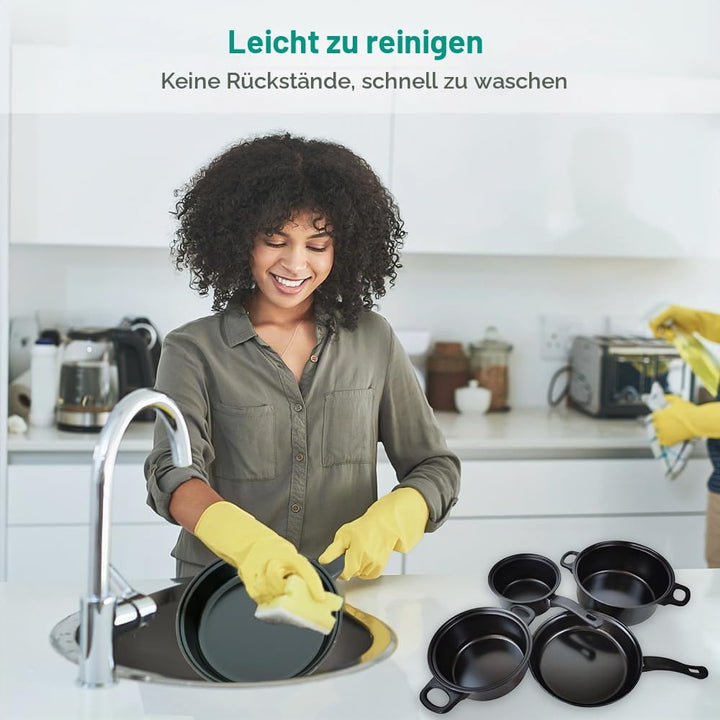 13-Piece Cookware Set, Antihaftbeschichtetes Töpfe- und Pfannenset, Küchenutensilien-Set, Küchenkoch