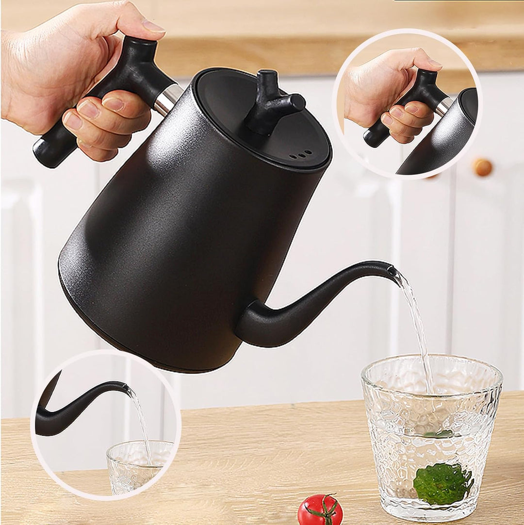 Smart Schwanenhals elektrischer Wasserkocher 1.0 Liter mit Temperatureinstellung, 40-100°C justierba