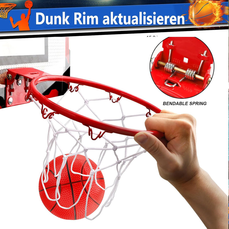 Anzmtosn Mini Indoor Basketball Reifen für Kinder, Kleiner Indoor Basketball Reifen für Tür Metallra