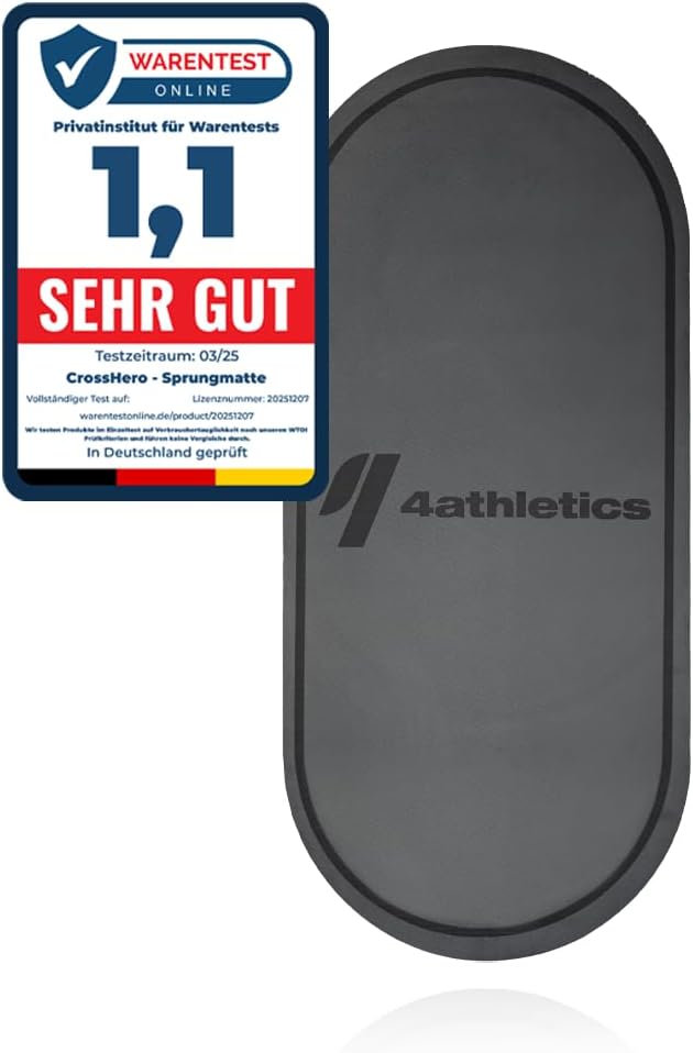 CrossHero Jump-Mat – Ovale Sportmatte für Seilspringen, Yoga & Workout – 8 mm Stärke – Rutschfest –