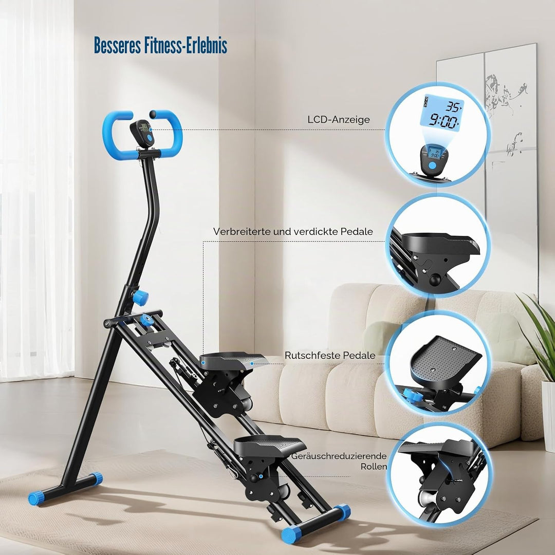 2025 Neuer Home-Fitness-Stepper, tragbarer Cross-Training-Stepper mit LCD-Bildschirm, einstellbare H