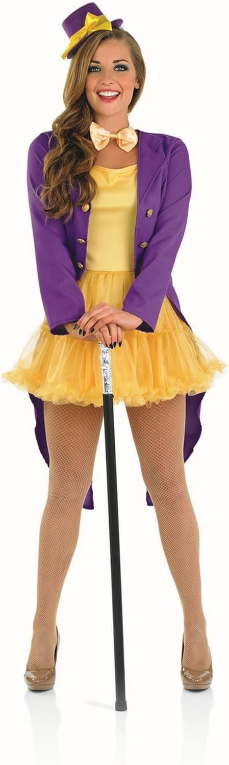 Fun Shack Lila Fabrik Besitzer Kostüm Für Damen, Frack Lila Kostüm Damen, Lila Blazer Damen, Karneva