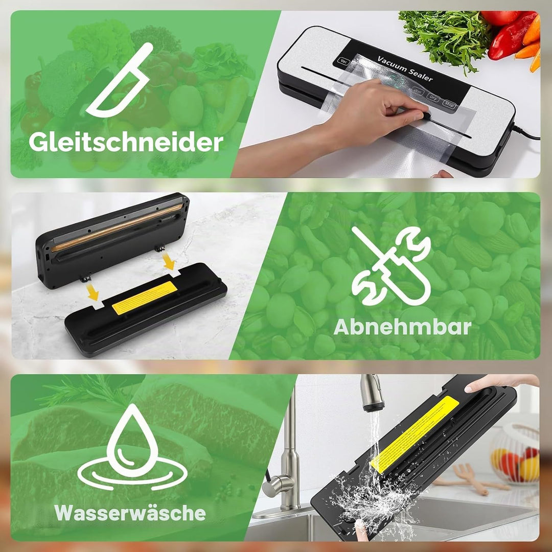 Vakuumiergerät für Lebensmittel, 6 in 1, Y 40 Einschliesslich Vakuumbeutel und Schlauch, multifunkti