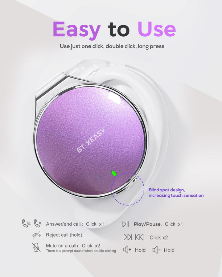 Micool On Ear Kopfhörer Bluetooth 5.4, Open Ear Kopfhörer Kabellos Geräuschunterdrückung, Wassertrop