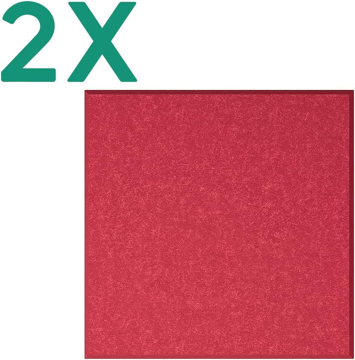 vilz 2er Set Design Akustikplatten selbstklebend aus recyceltem Filz - Interior Akustik Quadrat Abso