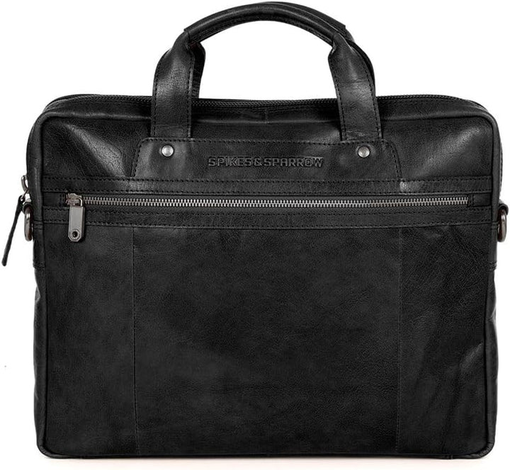 Spikes &amp; Sparrow Bronco R-140 BR 70 Unisex-Erwachsene Henkeltaschen 36x28x9 cm (B x H x T) Schwarz,