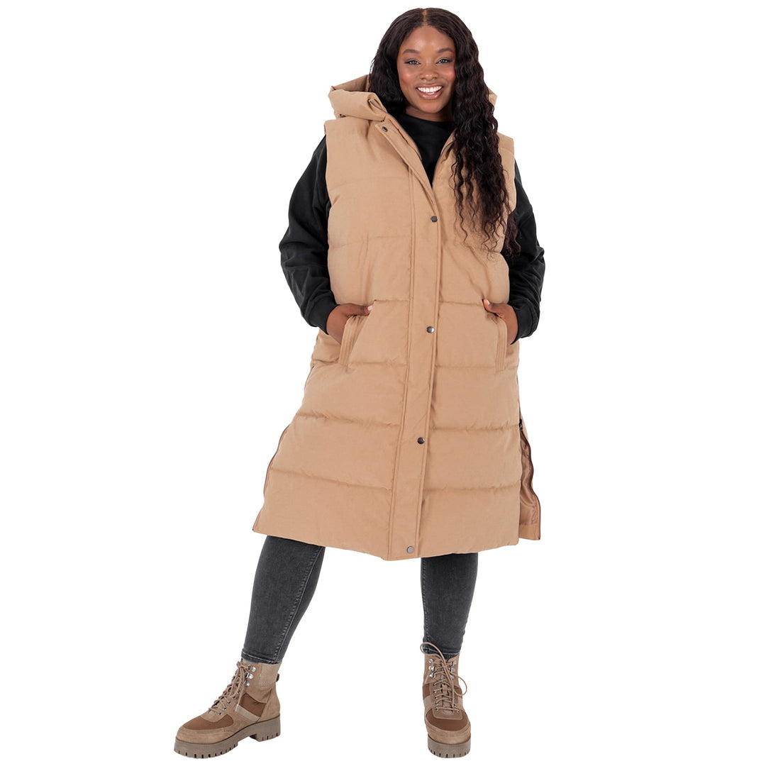 Lovedrobe Women's Gilet Ladies Hooded Body Warmer Sleeveless Jacket Quilted Winter Coat Padded Longl