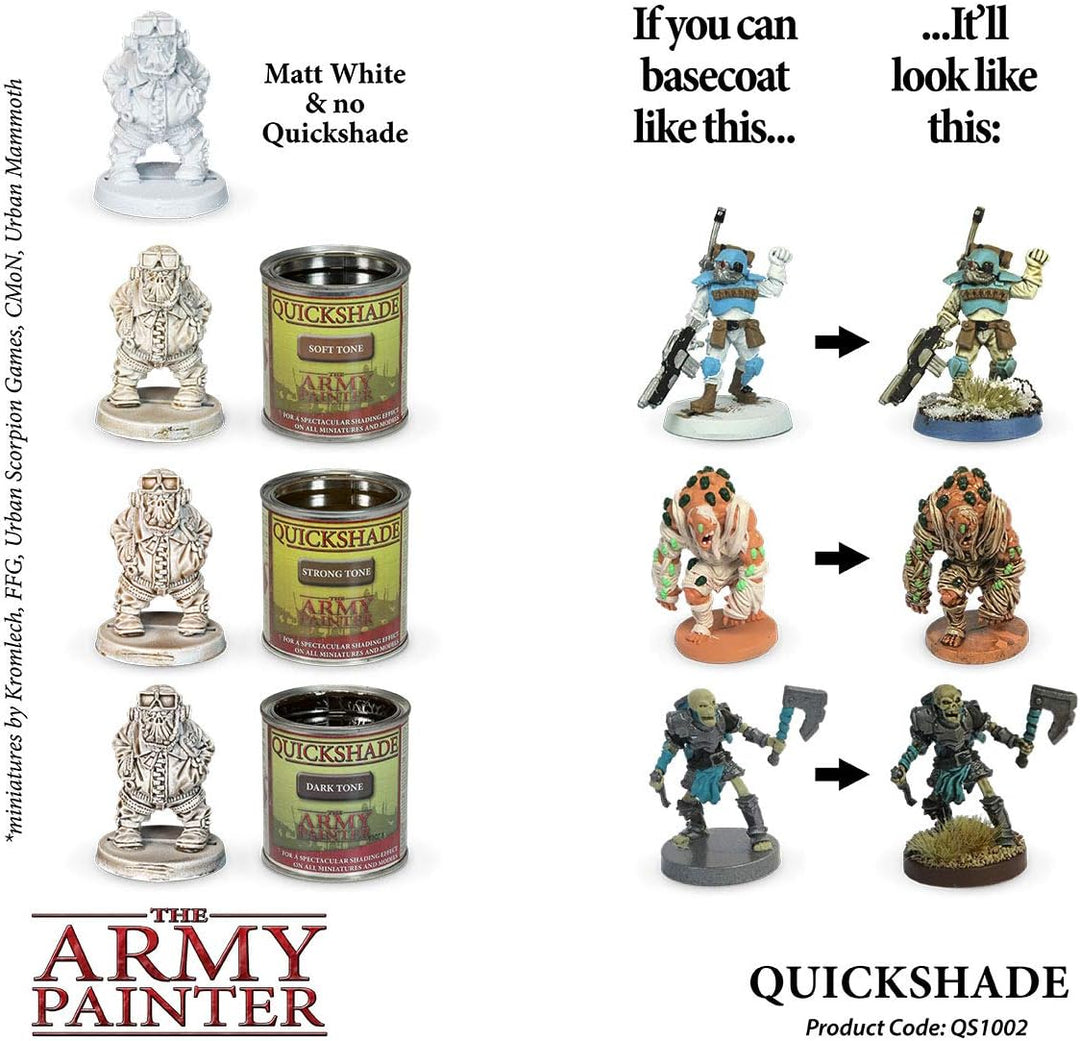The Army Painter Quickshade Dip StrongTone, für schnellen Eintauchen und Schattieren ganzer Wargamin