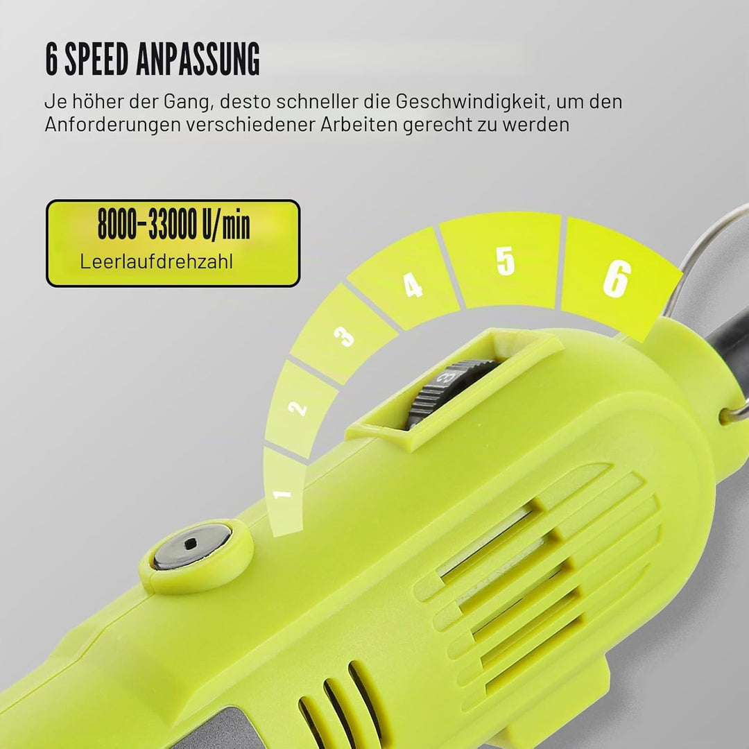 DEWINNER Multifunktionswerkzeug, 200W Rotationswerkzeug, Kabellos Drehwerkzeug Set mit 135 Zubehör,