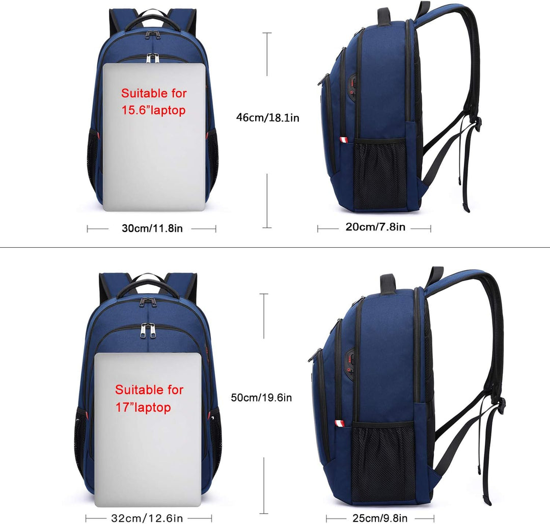 Della Gao Laptop Rucksack Herren, 17 Zoll Arbeit Business Rucksack Wasserdicht Rucksack Schule Tasch