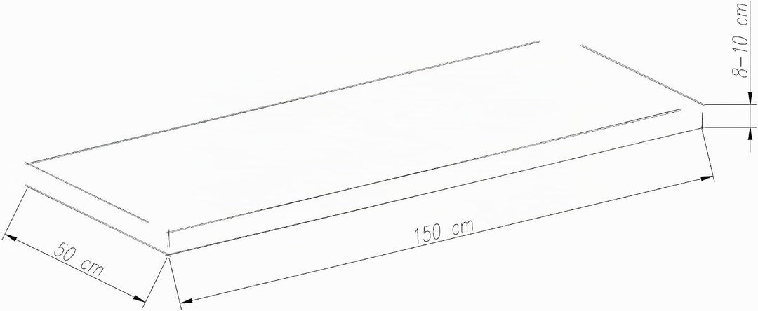 Chicreat Bankkissen 150 x 50 x 8 cm, Rot 150x50x8 cm Rot, 150x50x8 cm Rot