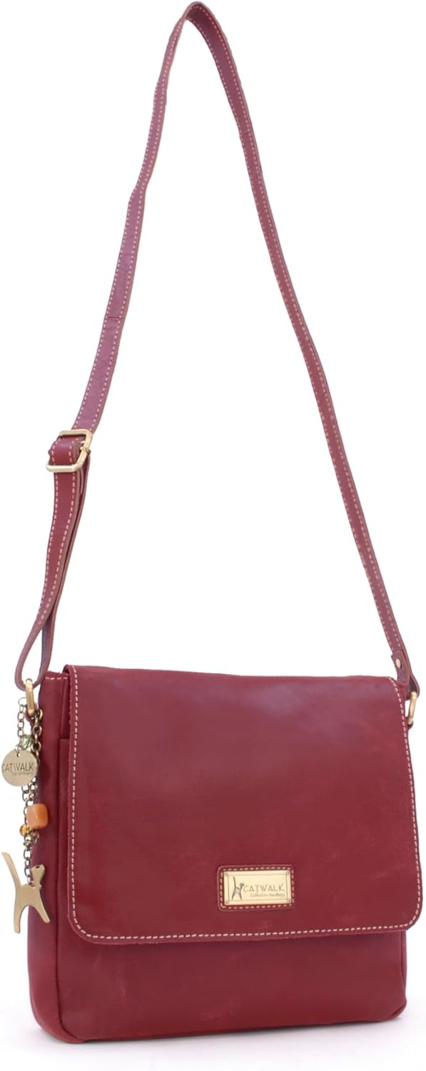 Catwalk Collection Handbags - Vintage Grobem Leder - CATWALK COLLECTION - Mittlere Grösse - Umhänget
