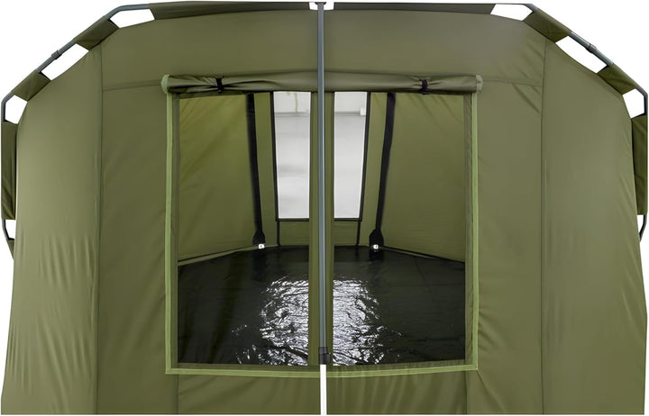 Lucx® Caracal Angelzelt 1 bis 2 Mann Bivvy 2 Personen Karpfenzelt Carp Dome Anglerzelt 295x290x165cm