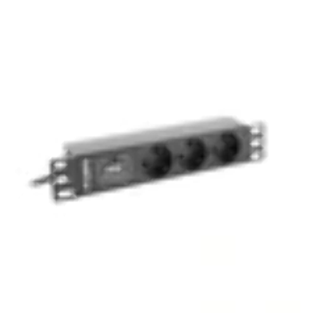 LANBERG PDU 10" 1U 16A, 3X 230V SCHUCKO 2M Black