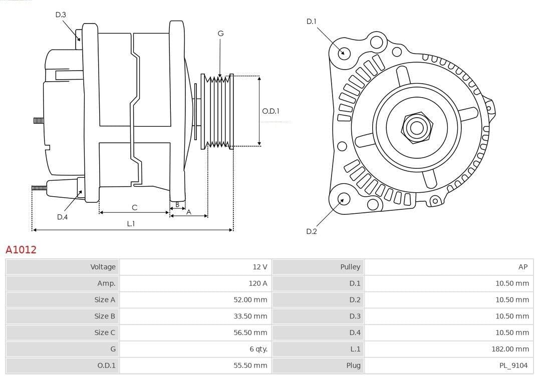 ASPL A1012 Lichtmaschinen