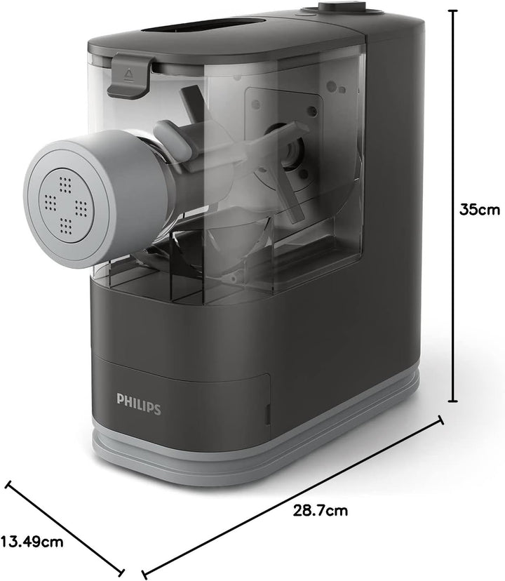 Philips Pastamaker – vollautomatisch, Wiegefunktion, 4 Formaufsätze, weiss/champagnerfarben