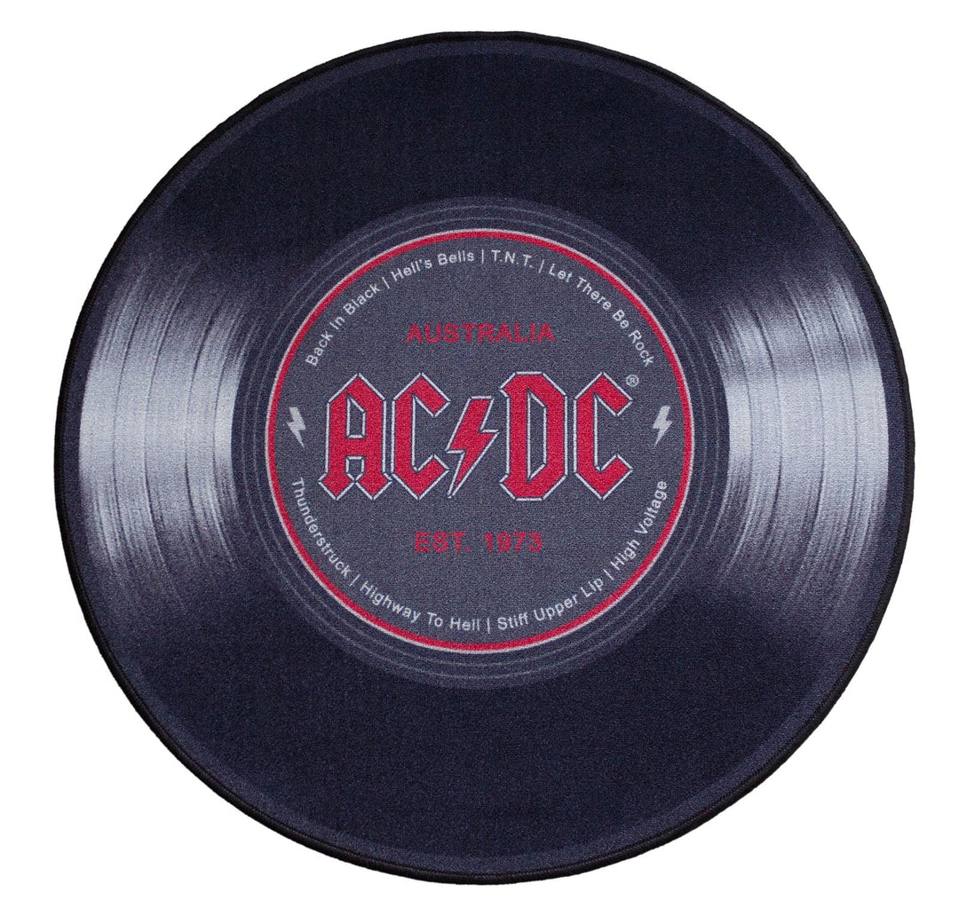 AC/DC XL Teppich rund Schallplatte