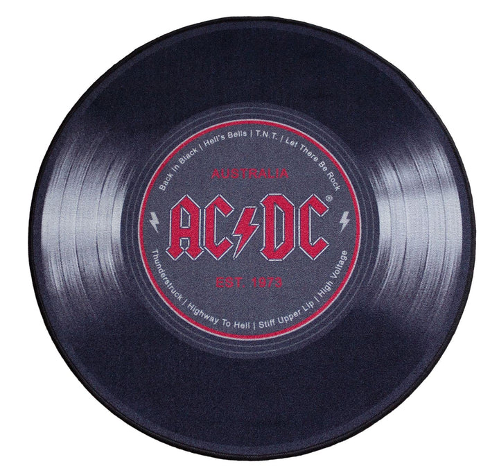 AC/DC XL Teppich rund Schallplatte