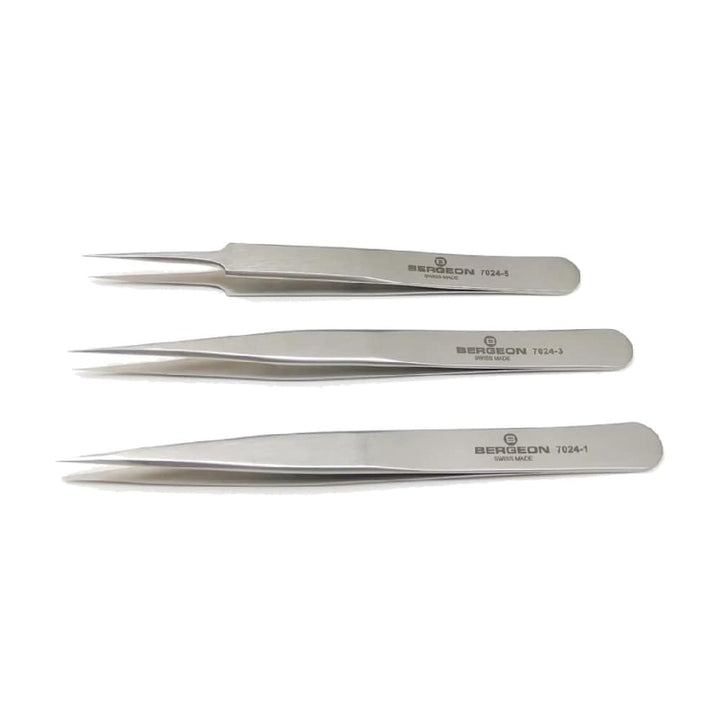 BERGEON Kornzange 7024-3, 110 mm lang, antimagnetisch, für Präzisionsarbeiten