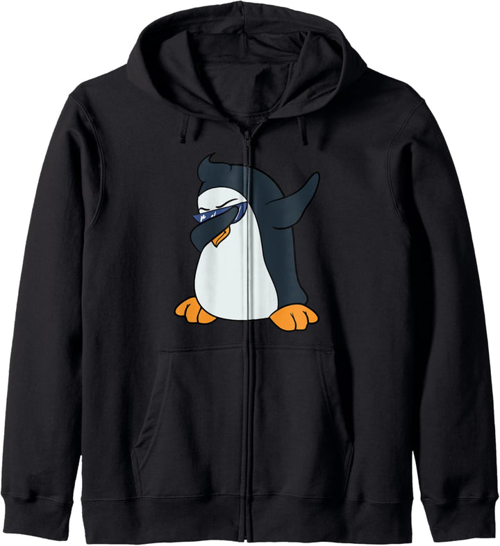 Dabbing Dab Pinguin Lustig Fun Musik Party Disco Witzig Kapuzenjacke