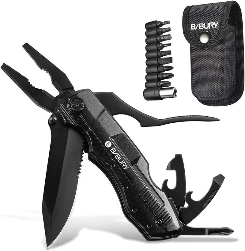 Geschenke für männer, BIBURY 5 in 1 Multifunktionsmesser, Weihnachtsgeschenke Faltbares Multitool Ta