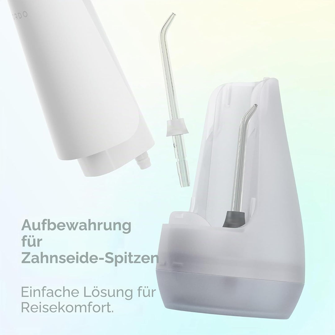 Ordo Munddusche, kabellos, 3 Druckeinstellungen, tragbare Reise-Flosser, wiederaufladbar, IPX7 wasse
